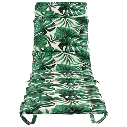 vidaXL Sunlounger Cushion GEMERT 100% Polyester Leaf Pattern