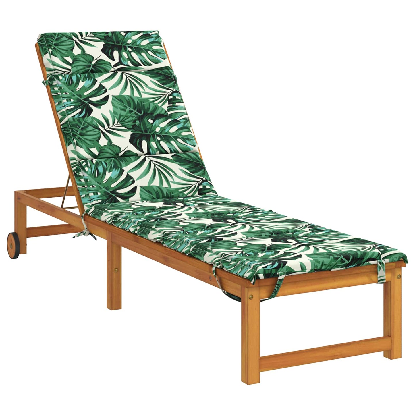 vidaXL Sunlounger Cushion GEMERT 100% Polyester Leaf Pattern