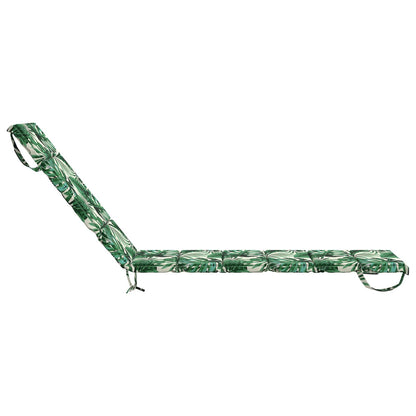 vidaXL Sunlounger Cushion GEMERT 100% Polyester Leaf Pattern