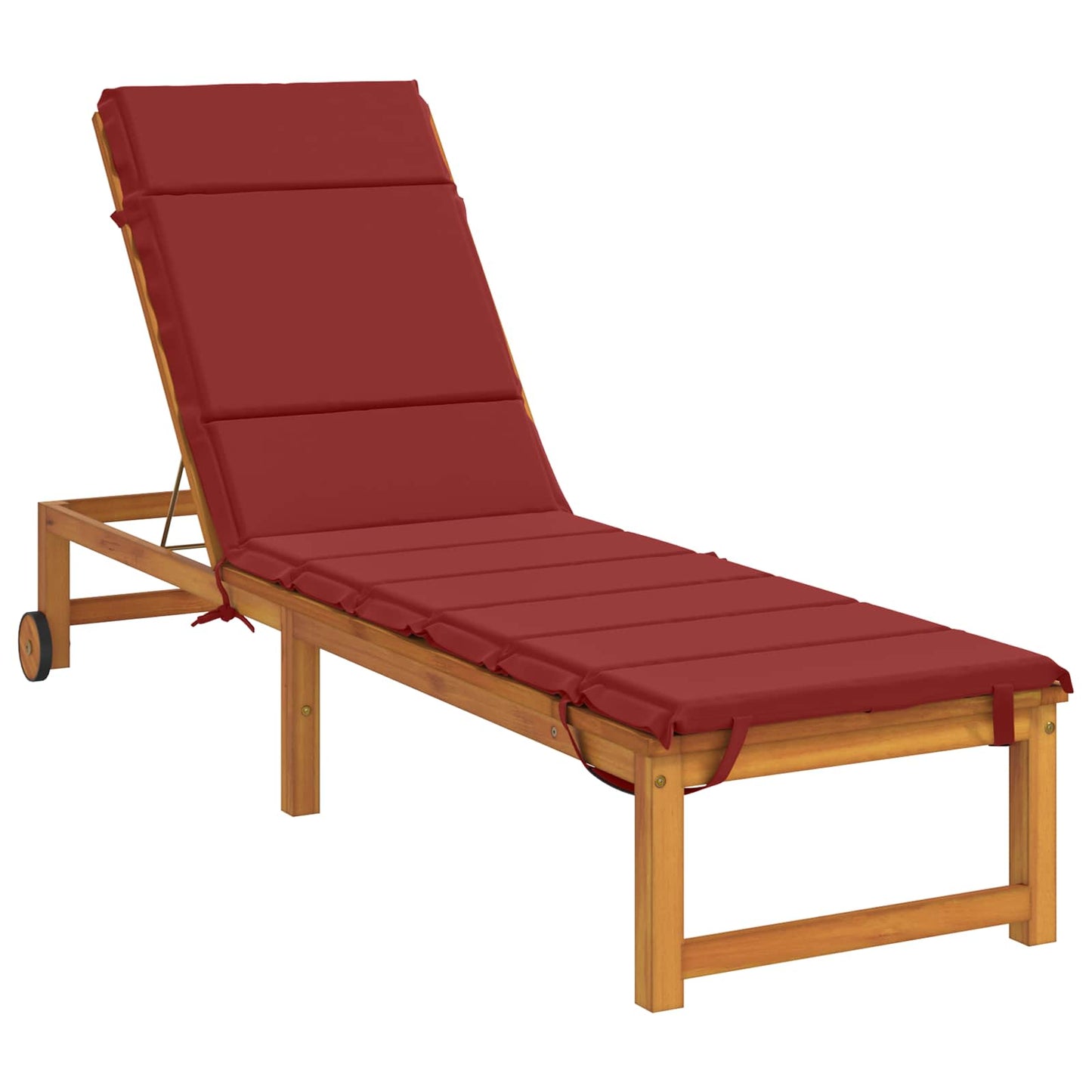 vidaXL Sunlounger Cushion GEMERT 100% Polyester Wine Red