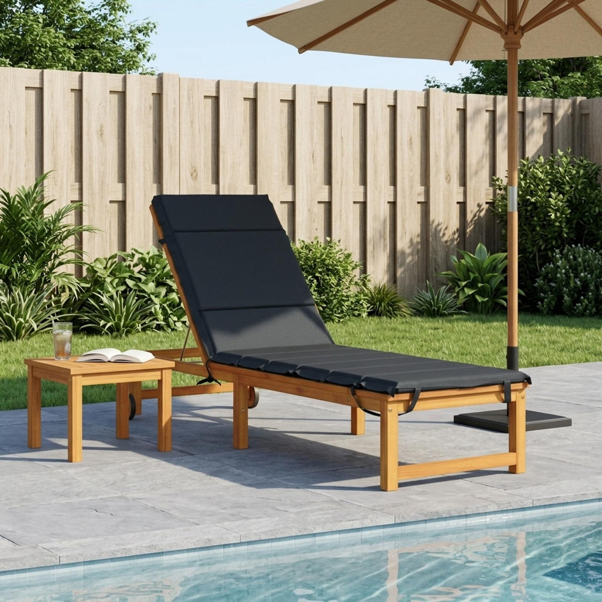 vidaXL Sunlounger Cushion GEMERT 100% Polyester Dark Blue