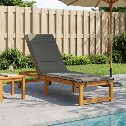 vidaXL Sunlounger Cushion GEMERT 100% Polyester Grey 200 x 50 x 3 cm