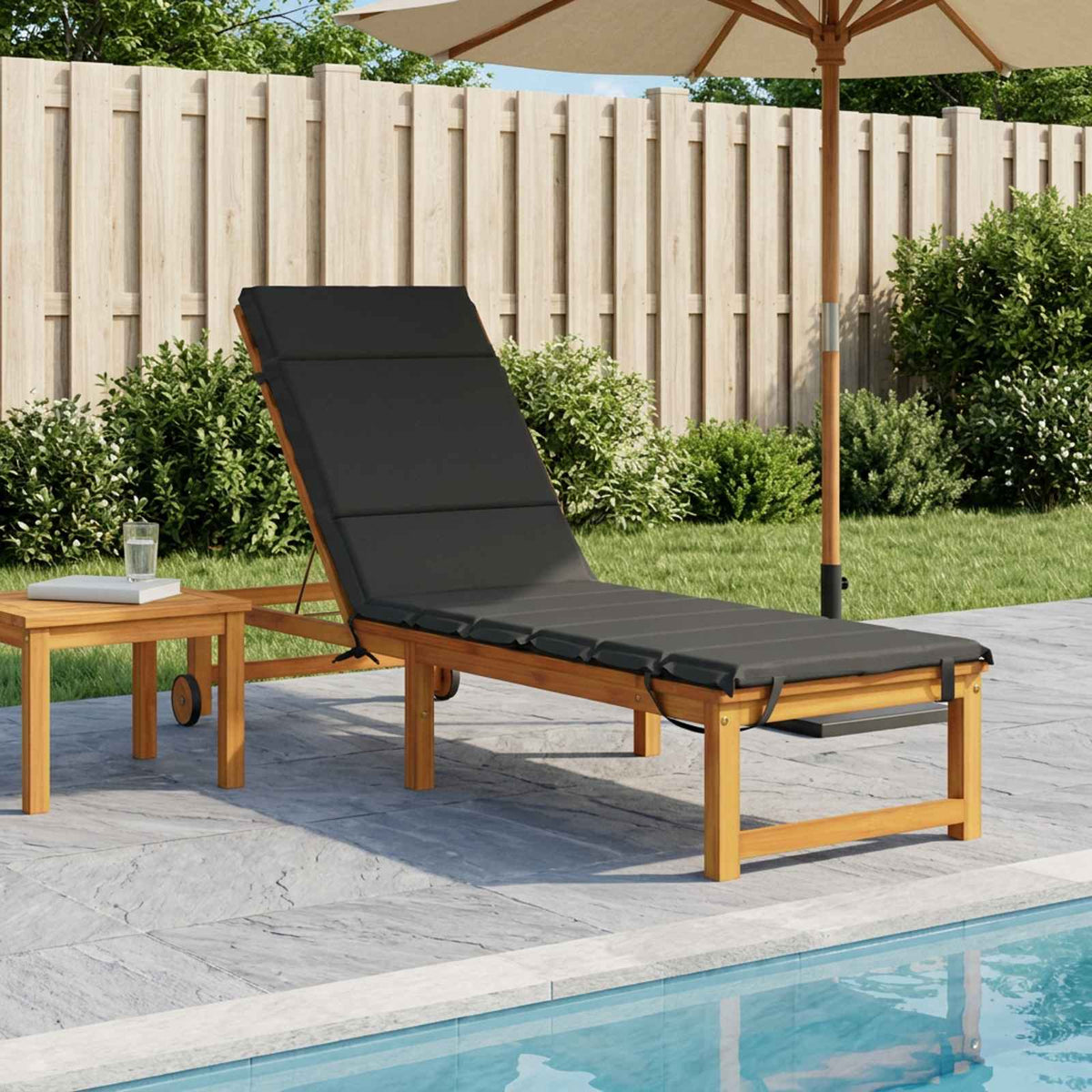 vidaXL Sunlounger Cushion GEMERT 100% Polyester Anthracite