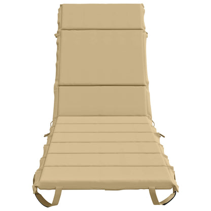 vidaXL Sunlounger Cushion GEMERT 100% Polyester Beige 200 x 55 x 3 cm