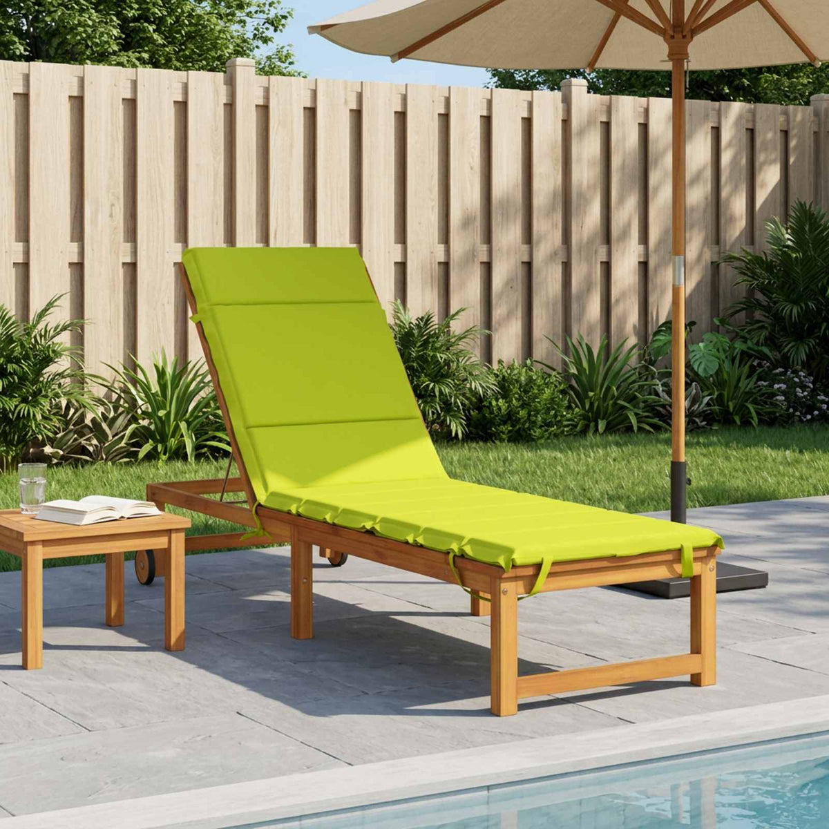 vidaXL Sunlounger Cushion GEMERT 100% Polyester Bright Green