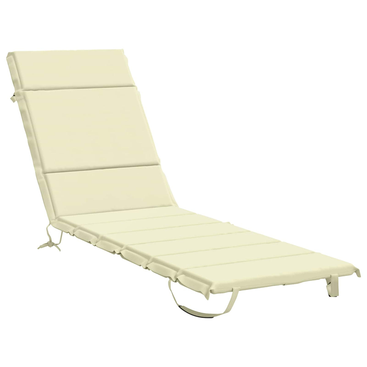 vidaXL Sunlounger Cushion GEMERT 100% Polyester Cream 200 x 55 x 3 cm