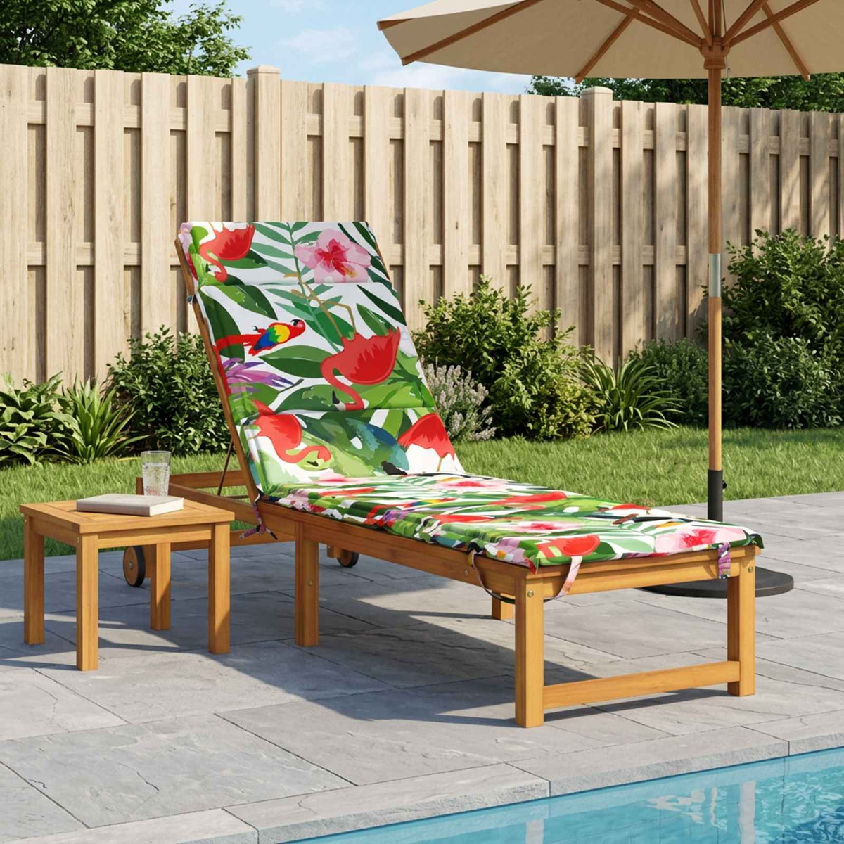 vidaXL Sunlounger Cushion GEMERT 100% Polyester Multicolour