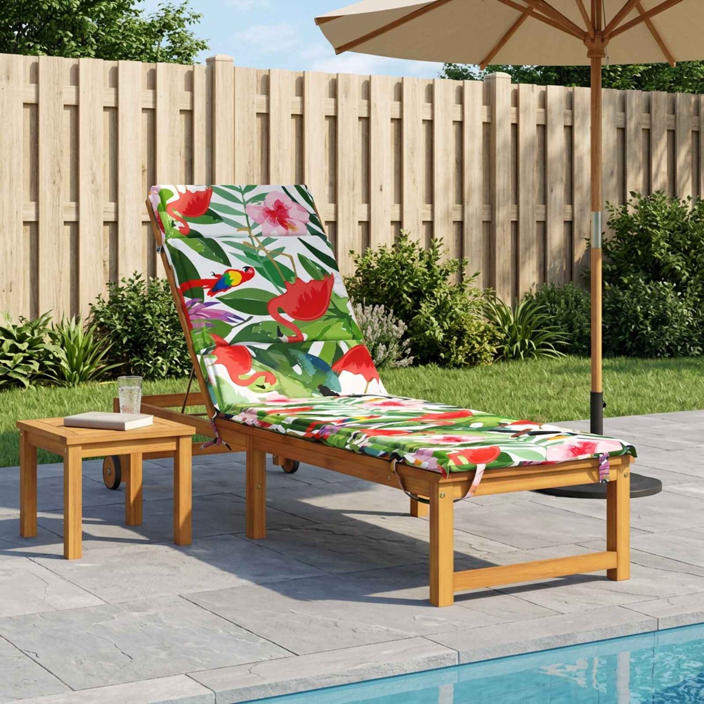 vidaXL Sunlounger Cushion GEMERT 100% Polyester Multicolour