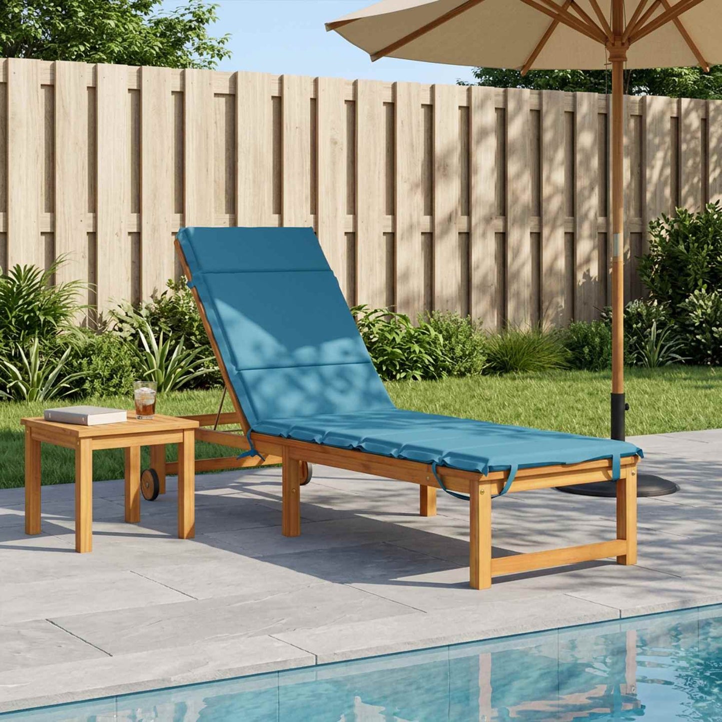 vidaXL Sunlounger Cushion GEMERT 100% Polyester Light Blue