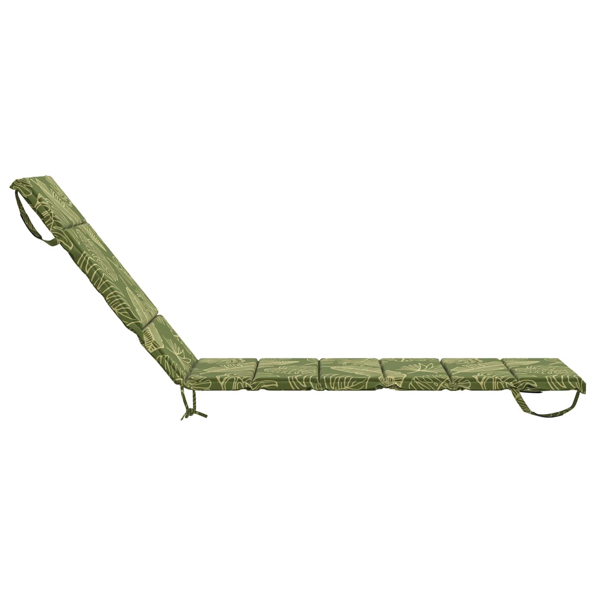 vidaXL Sunlounger Cushion GEMERT 100% Polyester Leaf Design