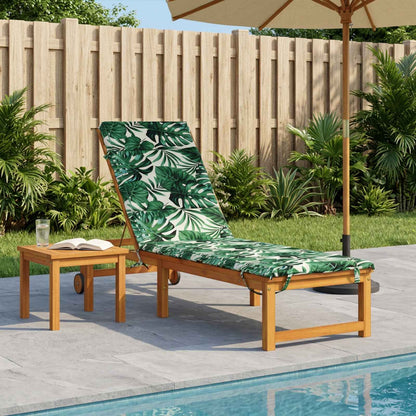 vidaXL Sunlounger Cushion GEMERT 100% Polyester Leaf Pattern