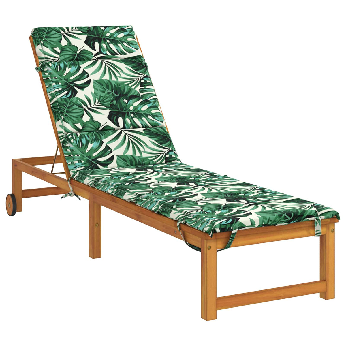vidaXL Sunlounger Cushion GEMERT 100% Polyester Leaf Pattern