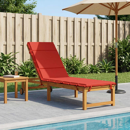 vidaXL Sunlounger Cushion GEMERT 100% Polyester Red 200 x 60 x 3 cm
