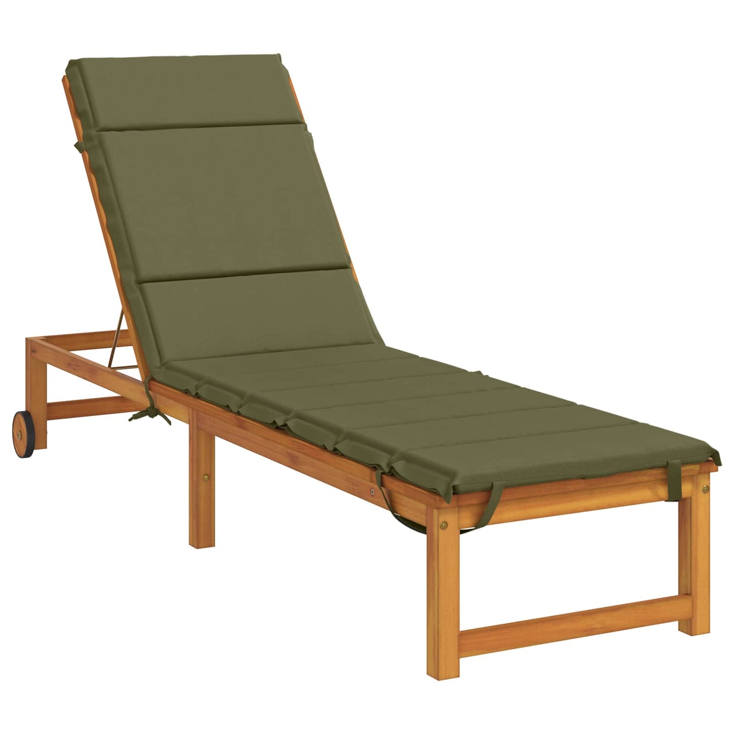 vidaXL Sunlounger Cushion GEMERT 100% Polyester Olive Green