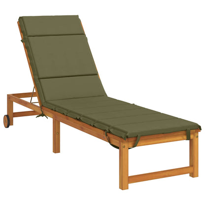 vidaXL Sunlounger Cushion GEMERT 100% Polyester Olive Green