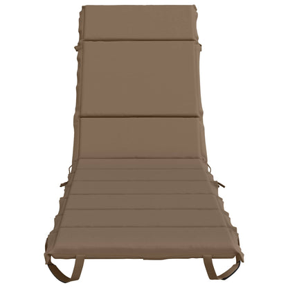 vidaXL Sunlounger Cushion GEMERT 100% Polyester Taupe 200 x 60 x 3 cm