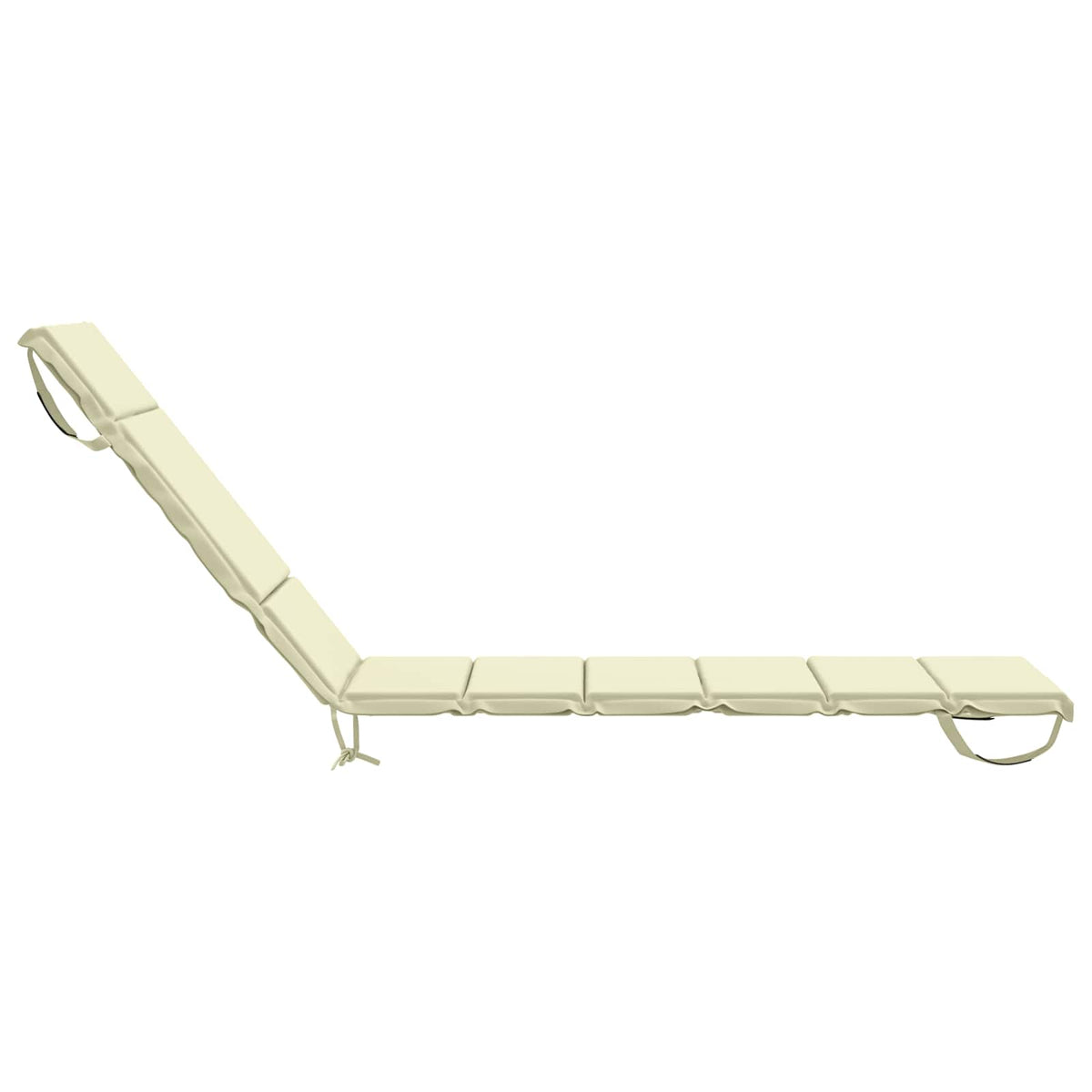 vidaXL Sunlounger Cushion GEMERT 100% Polyester Cream 200 x 60 x 3 cm