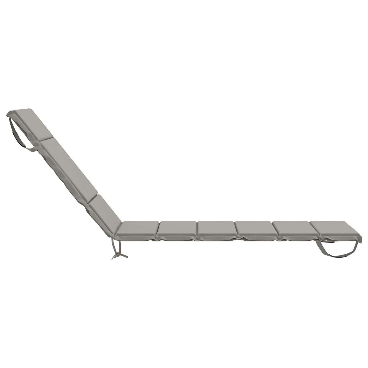 vidaXL Sunlounger Cushion GEMERT 100% Polyester Grey 200 x 60 x 3 cm