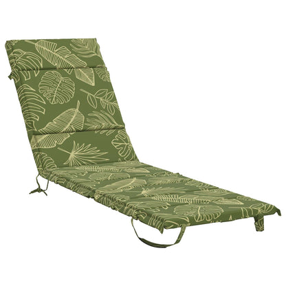 vidaXL Sunlounger Cushion GEMERT 100% Polyester Leaf Design