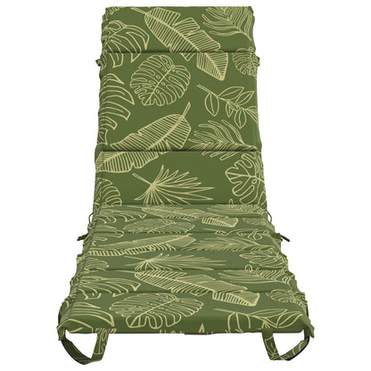 vidaXL Sunlounger Cushion GEMERT 100% Polyester Leaf Design