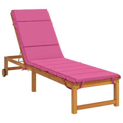 vidaXL Sunlounger Cushion GEMERT 100% Polyester Pink 200 x 60 x 3 cm