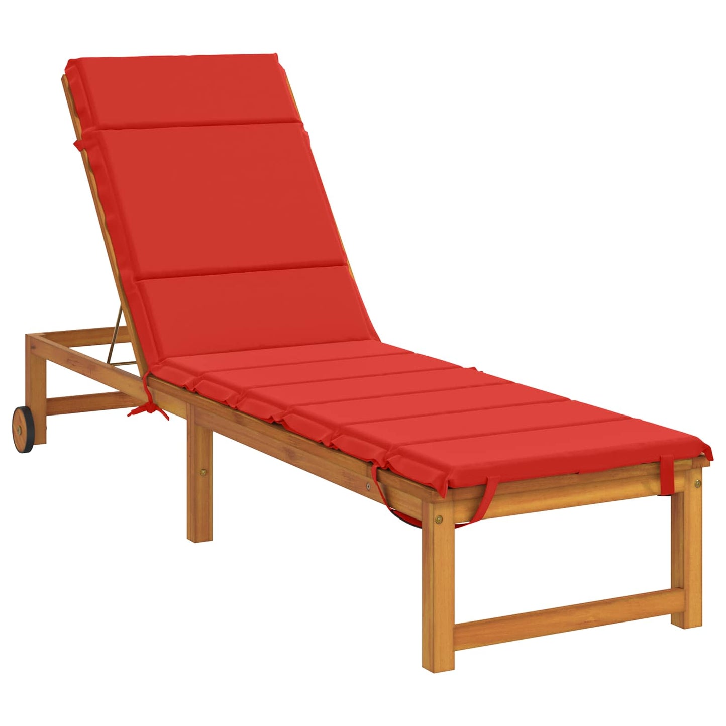 vidaXL Sunlounger Cushion GEMERT 100% Polyester Red 200 x 60 x 3 cm