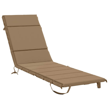 vidaXL Sunlounger Cushion GEMERT 100% Polyester Taupe 200 x 60 x 3 cm