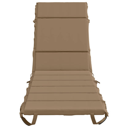 vidaXL Sunlounger Cushion GEMERT 100% Polyester Taupe 200 x 60 x 3 cm