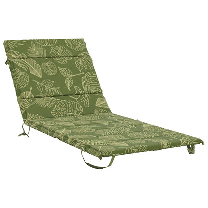 vidaXL Sunlounger Cushion GEMERT 100% Polyester Leaf Design
