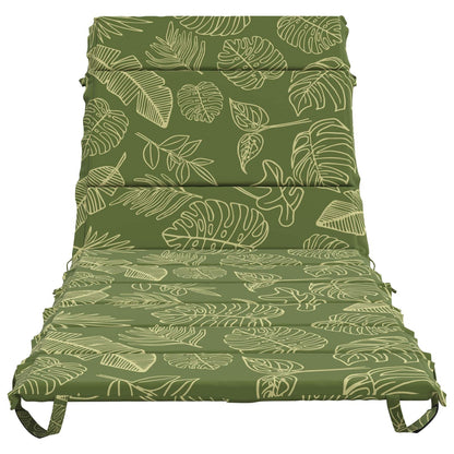 vidaXL Sunlounger Cushion GEMERT 100% Polyester Leaf Design