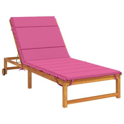 vidaXL Sunlounger Cushion GEMERT 100% Polyester Pink 200 x 70 x 3 cm