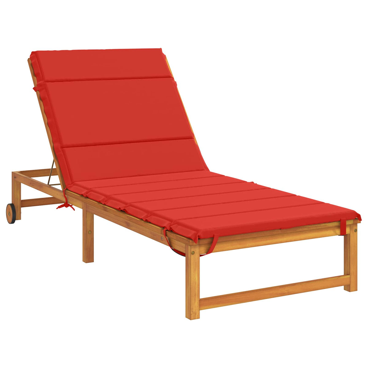 vidaXL Sunlounger Cushion GEMERT 100% Polyester Red 200 x 70 x 3 cm