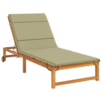 vidaXL Sunlounger Cushion GEMERT 100% Polyester Light Green