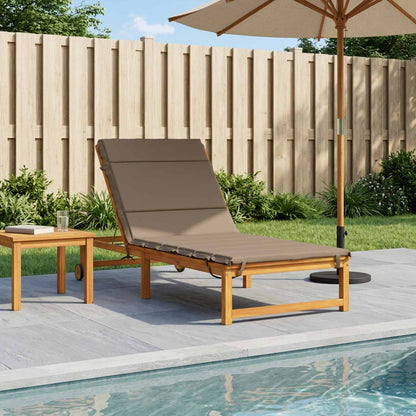 vidaXL Sunlounger Cushion GEMERT 100% Polyester Taupe 200 x 80 x 3 cm