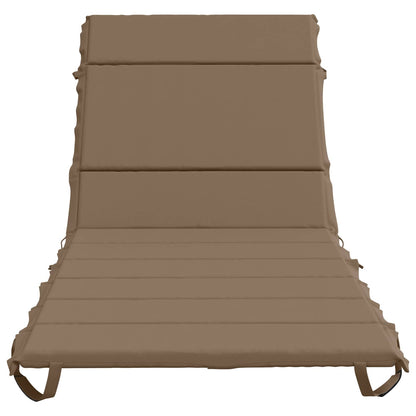 vidaXL Sunlounger Cushion GEMERT 100% Polyester Taupe 200 x 80 x 3 cm