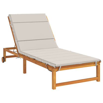 vidaXL Sunlounger Cushion GEMERT 100% Polyester White 200 x 80 x 3 cm
