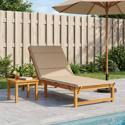 vidaXL Sunlounger Cushion GEMERT 100% Polyester Sand 200 x 70 x 3 cm