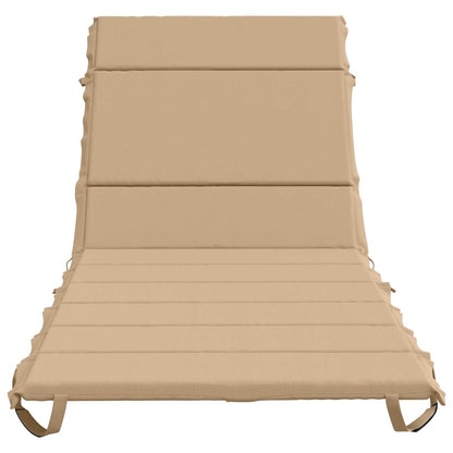 vidaXL Sunlounger Cushion GEMERT 100% Polyester Sand 200 x 80 x 3 cm