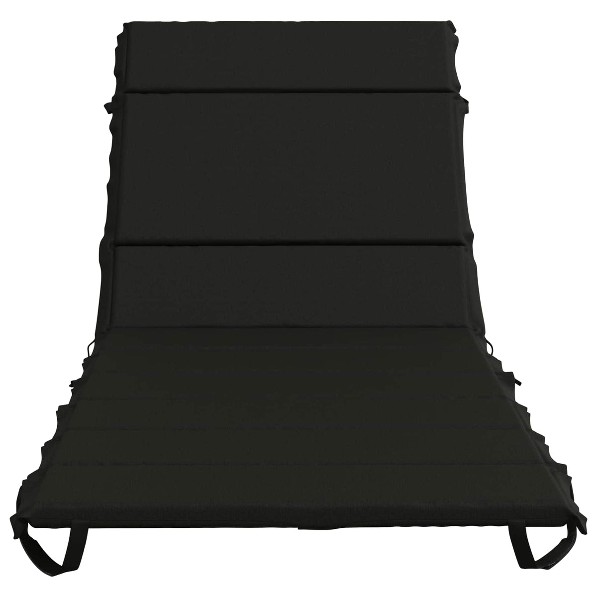 vidaXL Sunlounger Cushion GEMERT 100% Polyester Black 200 x 80 x 3 cm