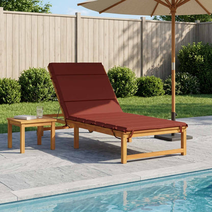 vidaXL Sunlounger Cushion GEMERT 100% Polyester Red 200 x 70 x 3 cm