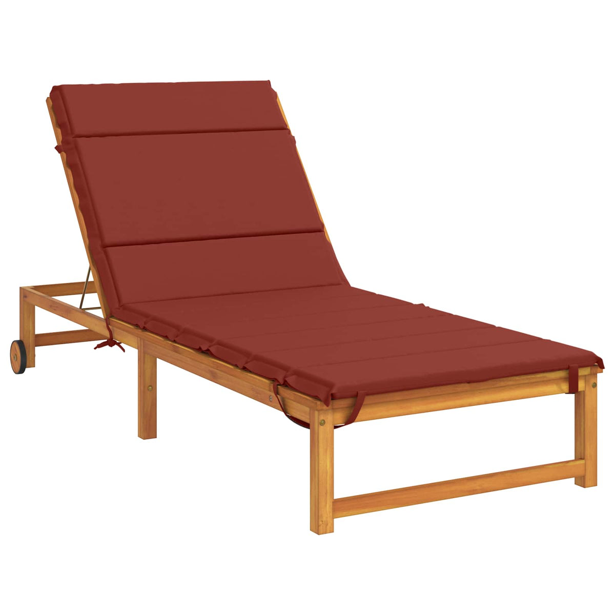 vidaXL Sunlounger Cushion GEMERT 100% Polyester Red 200 x 80 x 3 cm