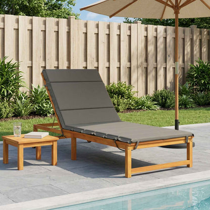 vidaXL Sunlounger Cushion GEMERT 100% Polyester Grey 200 x 70 x 3 cm
