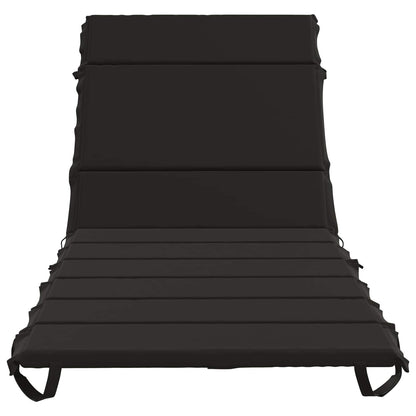 vidaXL Sunlounger Cushion GEMERT 100% Polyester Black 200 x 80 x 3 cm