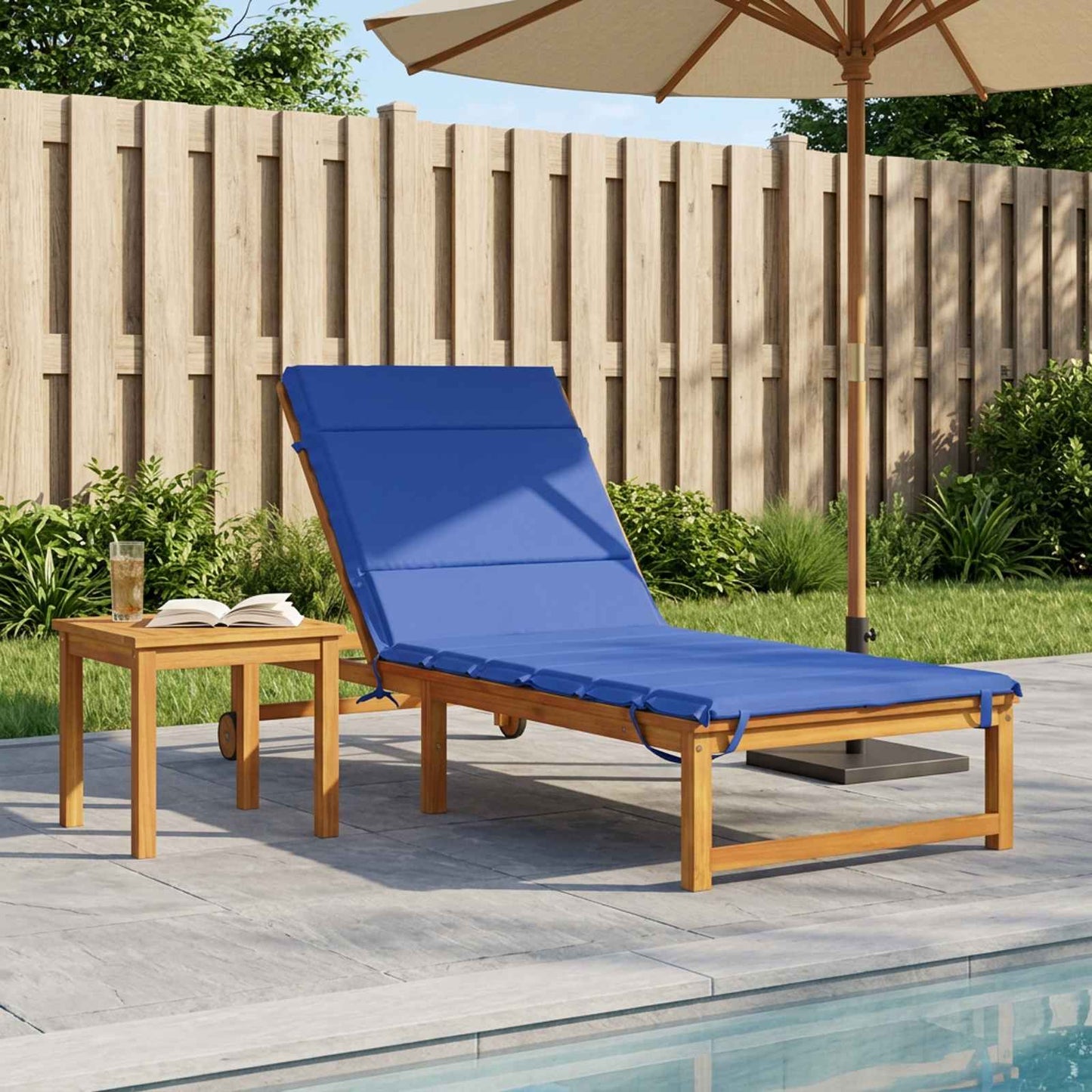 vidaXL Sunlounger Cushion GEMERT 100% Polyester Royal Blue