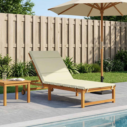 vidaXL Sunlounger Cushion GEMERT 100% Polyester Cream 200 x 90 x 3 cm