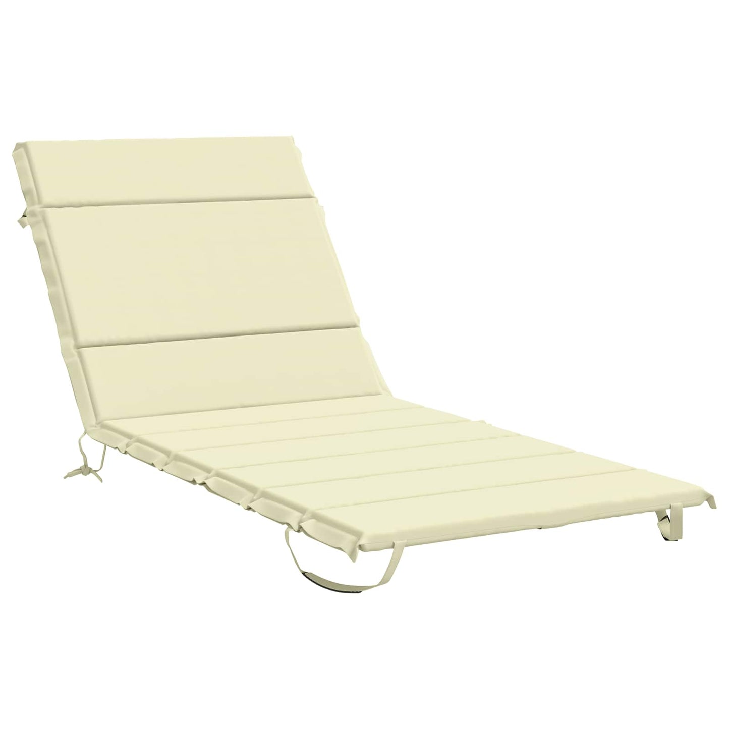 vidaXL Sunlounger Cushion GEMERT 100% Polyester Cream 200 x 80 x 3 cm