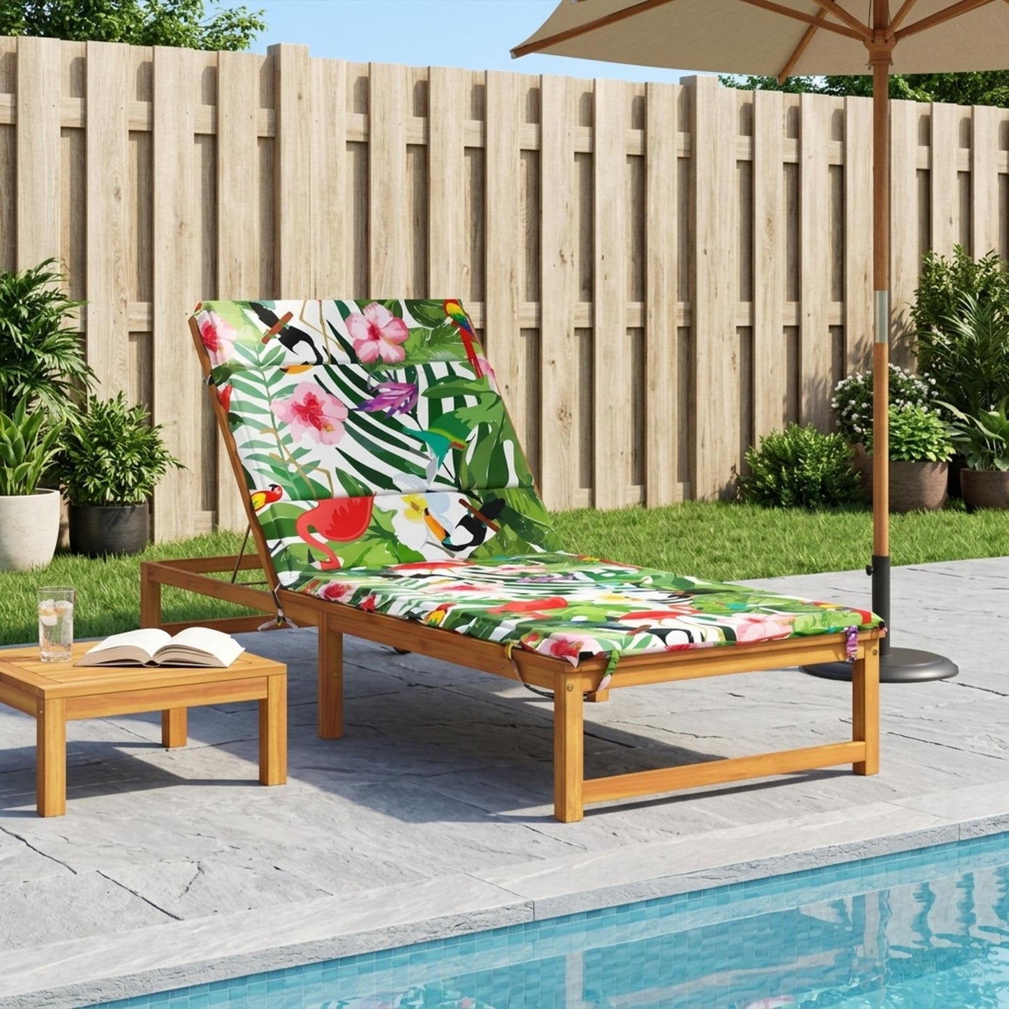 vidaXL Sunlounger Cushion GEMERT 100% Polyester Multicolour