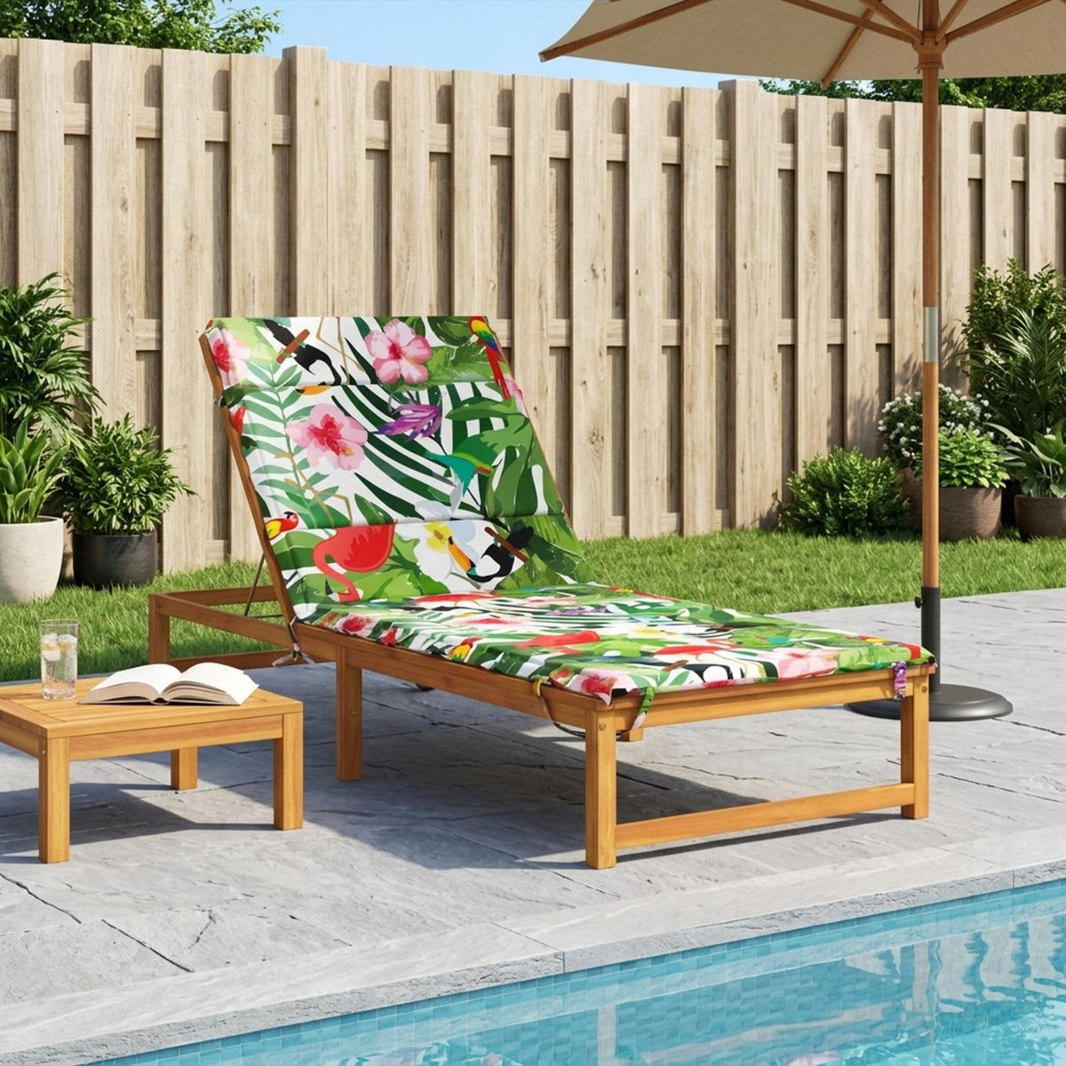 vidaXL Sunlounger Cushion GEMERT 100% Polyester Multicolour
