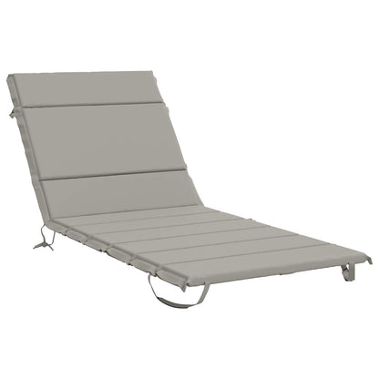 vidaXL Sunlounger Cushion GEMERT 100% Polyester Grey 200 x 80 x 3 cm
