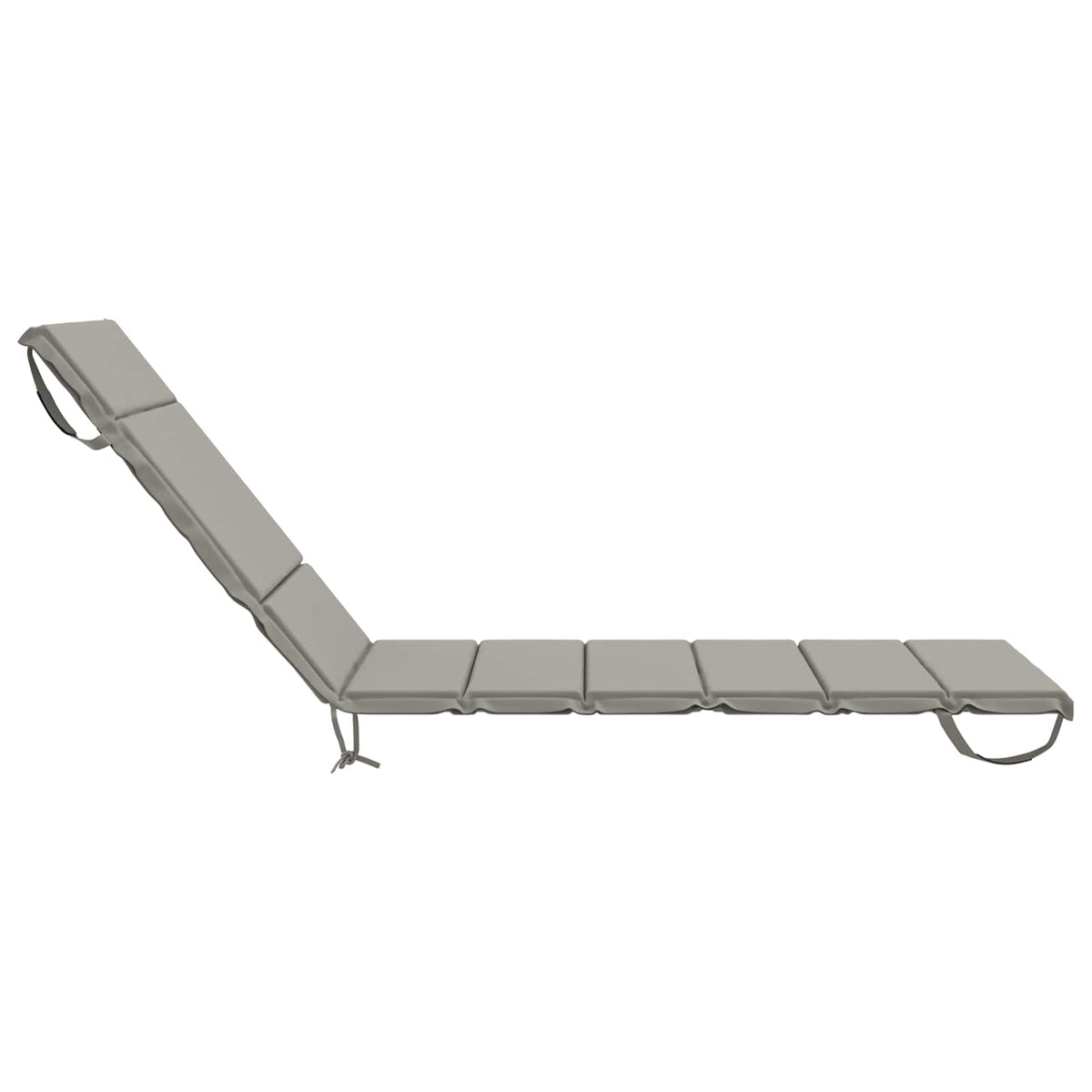 vidaXL Sunlounger Cushion GEMERT 100% Polyester Grey 200 x 80 x 3 cm